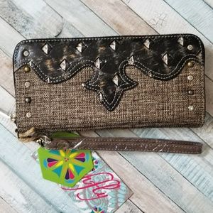 Catchfly Studded Western Style Wristlet NWT